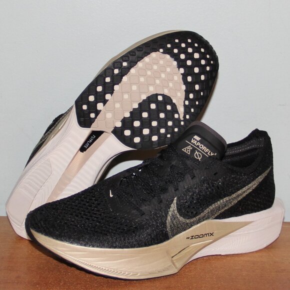 Nike ZoomX VaporFly Next% 3 Running Shoes Black Metallic Gold Men 7 7.5 9.5 main image 6
